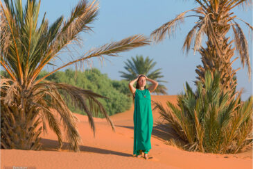 В пустыне Сахара в Марокко
