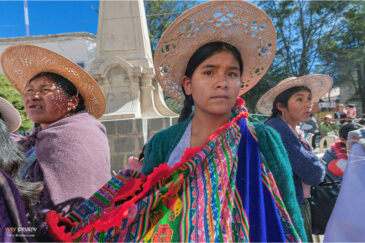 Индейские женщины на демонстрации в городе Потоси