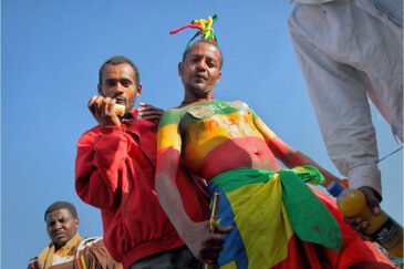 Футбольные фанаты в Аддис-Абебе