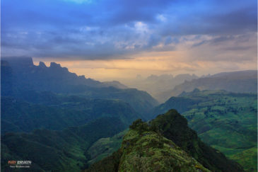 Закат в горах Сымен. Северная Эфиопия