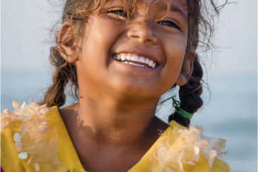 Девочка из беднейшей семьи, живущей на улице. Каньякумари, штат Тамилнаду