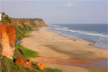 Пляж Варкала, штат Керала в южной Индии