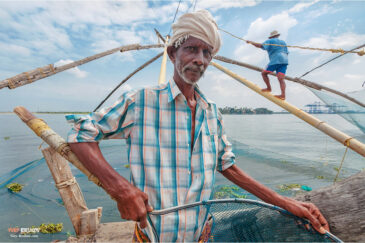 Рыбак из города Кочин в штате Керала