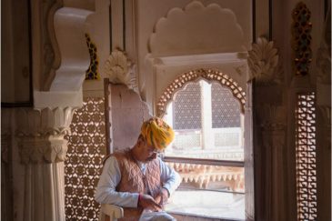 Смотритель дворца махараджи в Джодхпуре. Раджастан. Индия
