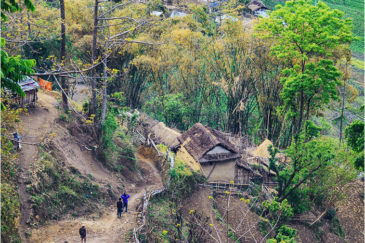 Окрестности деревни Бахунданда в Гималаях (поход вокруг Аннапурны)