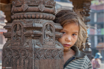 Портрет на площади Дурбар в Патане, долина Катманду