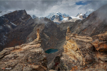 Гималаи с вершины Чокунг-Ри в окрестностях Эвереста