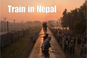 На крыше поезда в Непале