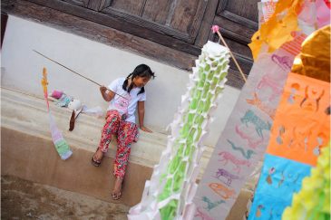 Бумажные украшения в Чиангмае