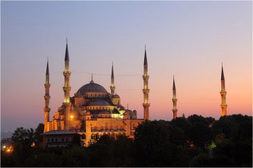 Голубая мечеть после заката