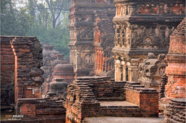 Руины древнего буддистского университета Наланда в штате Бихар