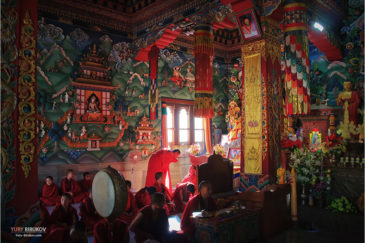 Тибетский монастырь в Бодх-Гае, месте просветления Будды. Штат Бихар
