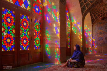 Знаменитые витражи мечети Насир оль-Мольк (Розовая Мечеть) в Ширазе