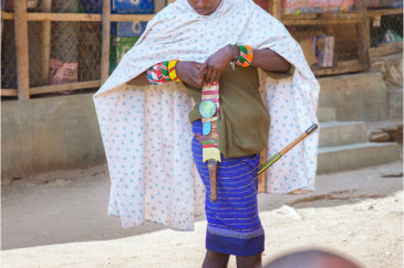 Воин из племени самбуру. Северная Кения
