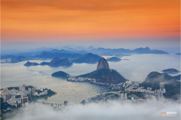 Вечерний Рио-де-Жанейро и залив Гуанабара