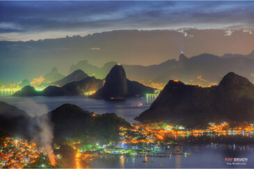 Вид на Рио-де-Жанейро и залив Гуанабара из города Нитерой