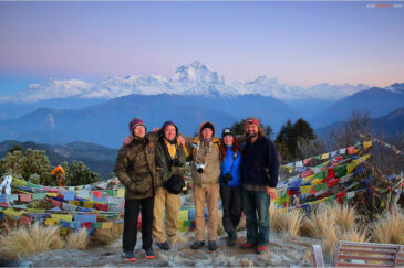 Рано утром на вершине Poon Hill (3200 м.). Непал