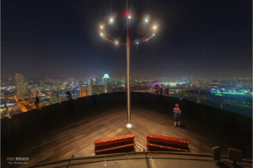 Обзорная площадка на небоскребе Marina Bay Sands